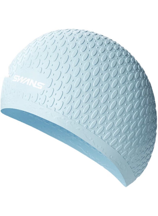 Speed Vision Suan Sheng Swimming Cap For Women And Men, Waterproof, Non-Binding, Swim Cap With Water Drops, Long Hair Protection, Silicone, Extra Large Size, Swimming Cap 116 White - Image 1