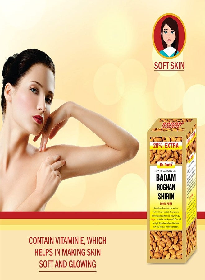 DR. PARTH BIOTECH Badam Roghan Shirin 60ml | 100% Pure Badam Tel for Glowing Skin & Hair Growth Sweet Almond Oil - Image 4