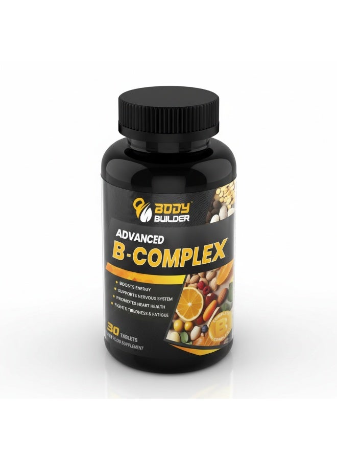 Body Builder Advanced B-complex - 30 Tablets for Energy, Mental Clarity & Heart Health with Essential B Vitamins - Image 5