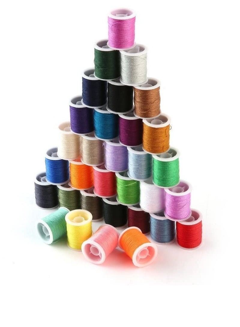 KASTWAVE 60 Pcs Colors Mini Sewing Thread Spools and Bobbins for Sewing Machine, Hand Sewing - Image 1
