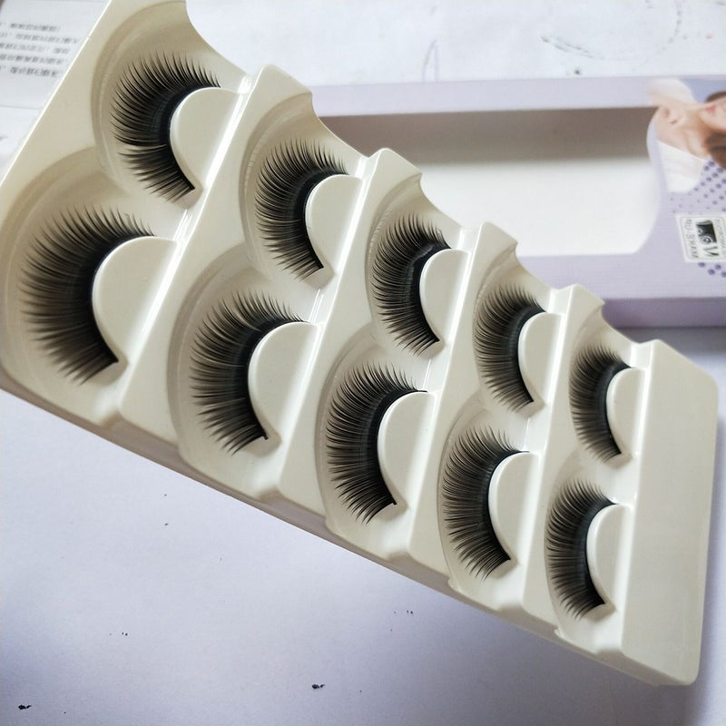 5 Pairs Thick Eyelashes Natural Fake Eyelashes Fashion Makeup Tools Eye Lashes Extension - Image 1