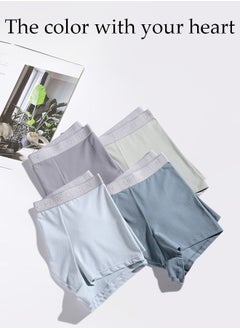 DUNISO 4 Packs Men's Briefs Set Cotton Underwear Breathable and Comfortable Underpants with High Elastic Waistband Boxer Briefs for Teenager Multi-Colors  - Image 5