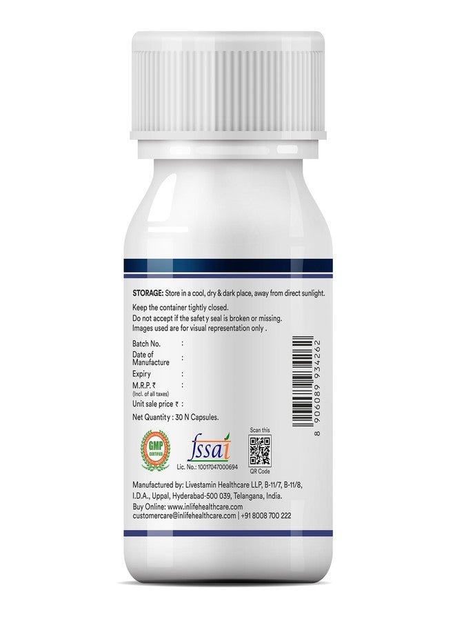INLIFE Magnesium L Threonate Supplement 2083 mg with Vitamin B12 | Highly Bioavailable | 30 Vegetarian Capsules - Image 5