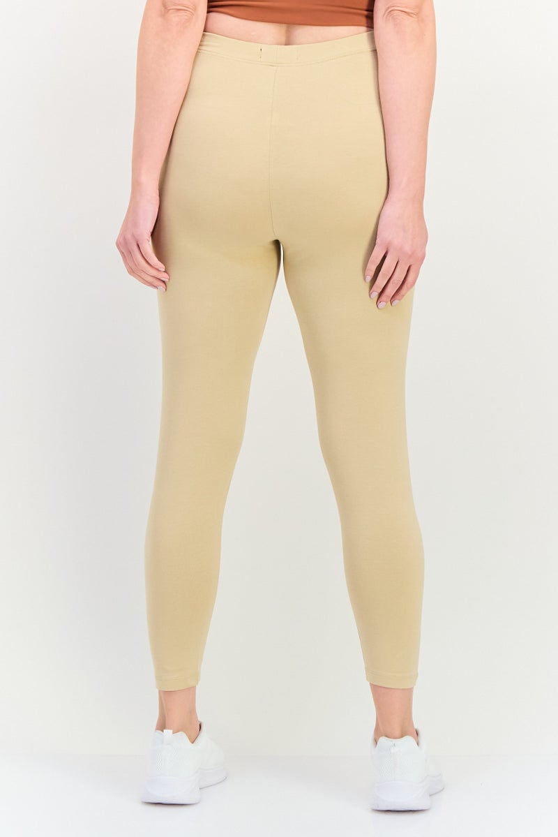 Kathy Ireland Women Plain Leggings, Tan - Image 3