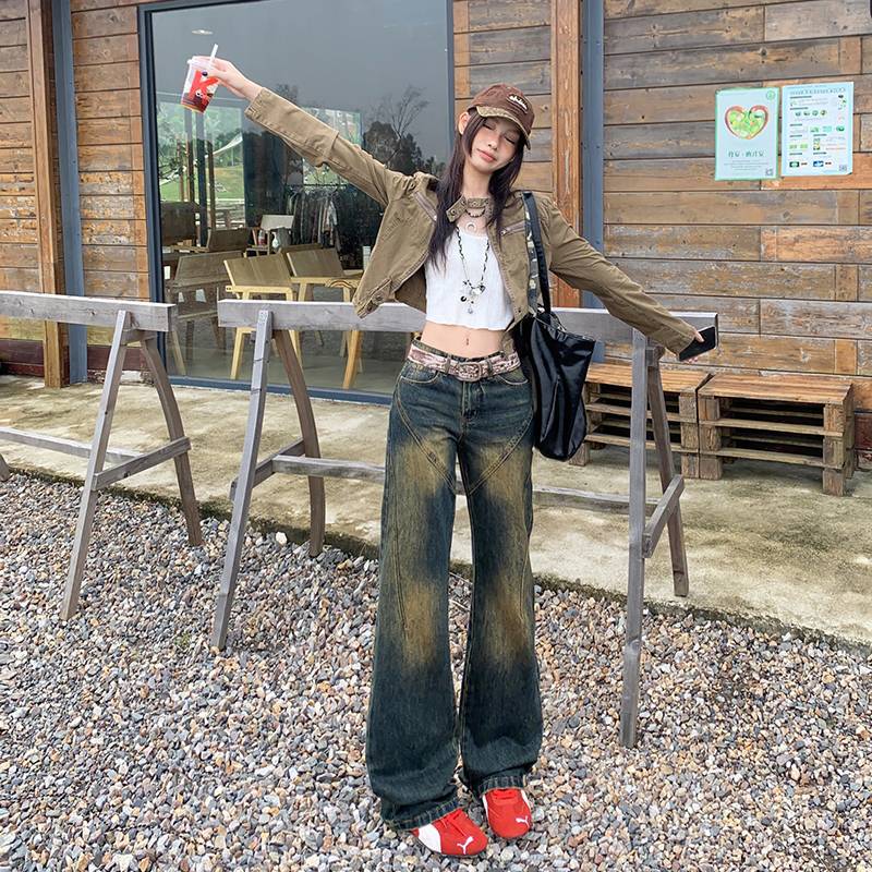 Unisex Classic Denim Jeans Loose Fit Daily Outdoor Wear - Image 5