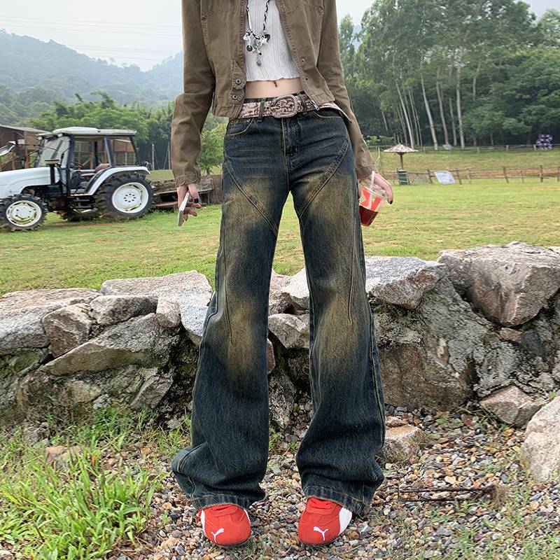 Unisex Classic Denim Jeans Loose Fit Daily Outdoor Wear - Image 1