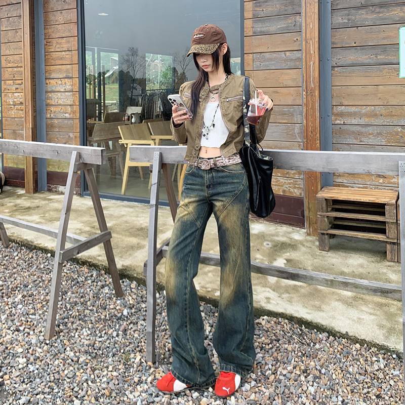Unisex Classic Denim Jeans Loose Fit Daily Outdoor Wear - Image 3