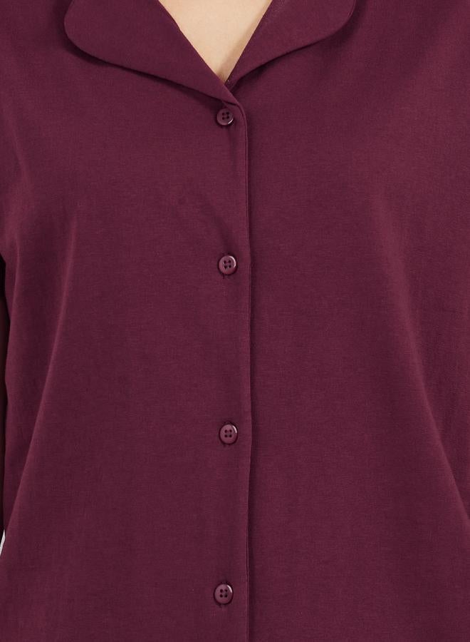 Styli Styli Cotton Jersey Short Sleeve Shirt and Pyjama Set  - Image 4