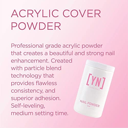 Young Nails Acrylic Cover Powder SelfLeveling Acrylic Nail Powder Clear Nude Pink White Acrylic Powder for Nail Extenstion Professional Grade Superior Adhesion Color Pink 660g - Image 3