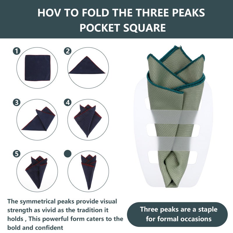 Invisible Pocket Square Holder: 4.83 X 3.43 Inch Transparent Sleek Design - Sturdy Flexible Subtle Support Pocket Square Insert for Men’s Formal Weddings Business Meetings - Image 3
