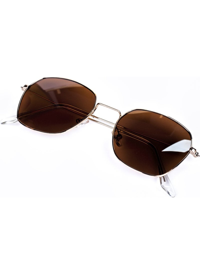 Focus On Gaia Gold Brown Sunglasses  - Image 1