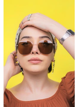 Focus On Gaia Gold Brown Sunglasses  - Image 3