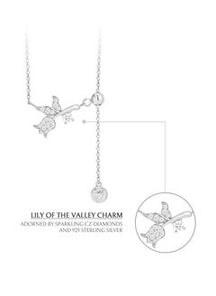 AWNL Lily of the valley Necklace with S925 Sterling Silver Gift for Women Girlfriend Mother  - Image 4