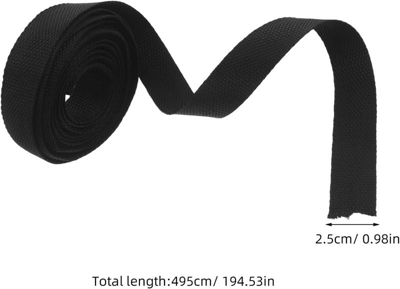 1 Set Heavy-Duty Buckle & Straps Set: 2.5cm/6 Yards Nylon Belt Tri-Glide Slide Clips, Replacement for Backpack Luggage Strap Pet Collar - Image 2