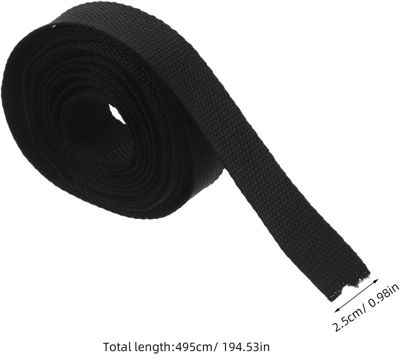 1 Set Heavy-Duty Buckle & Straps Set: 2.5cm/6 Yards Nylon Belt Tri-Glide Slide Clips, Replacement for Backpack Luggage Strap Pet Collar - Image 5