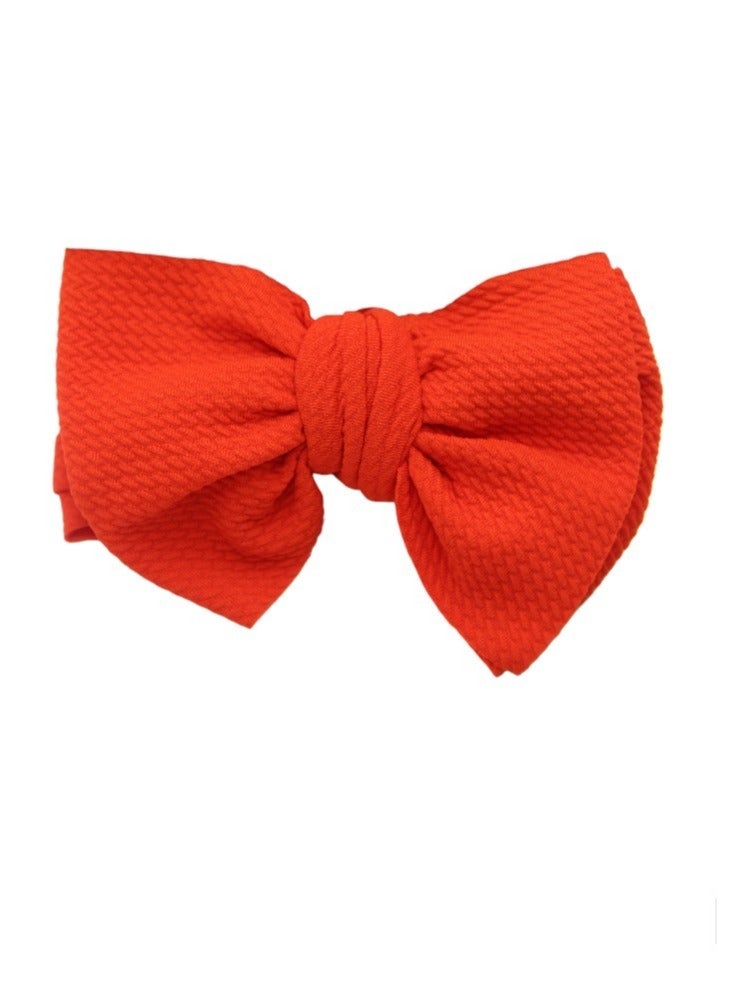 Bambimici Mira Assorted Big Ribbon Bow Headband For Babies Green Leaves Print - Image 2