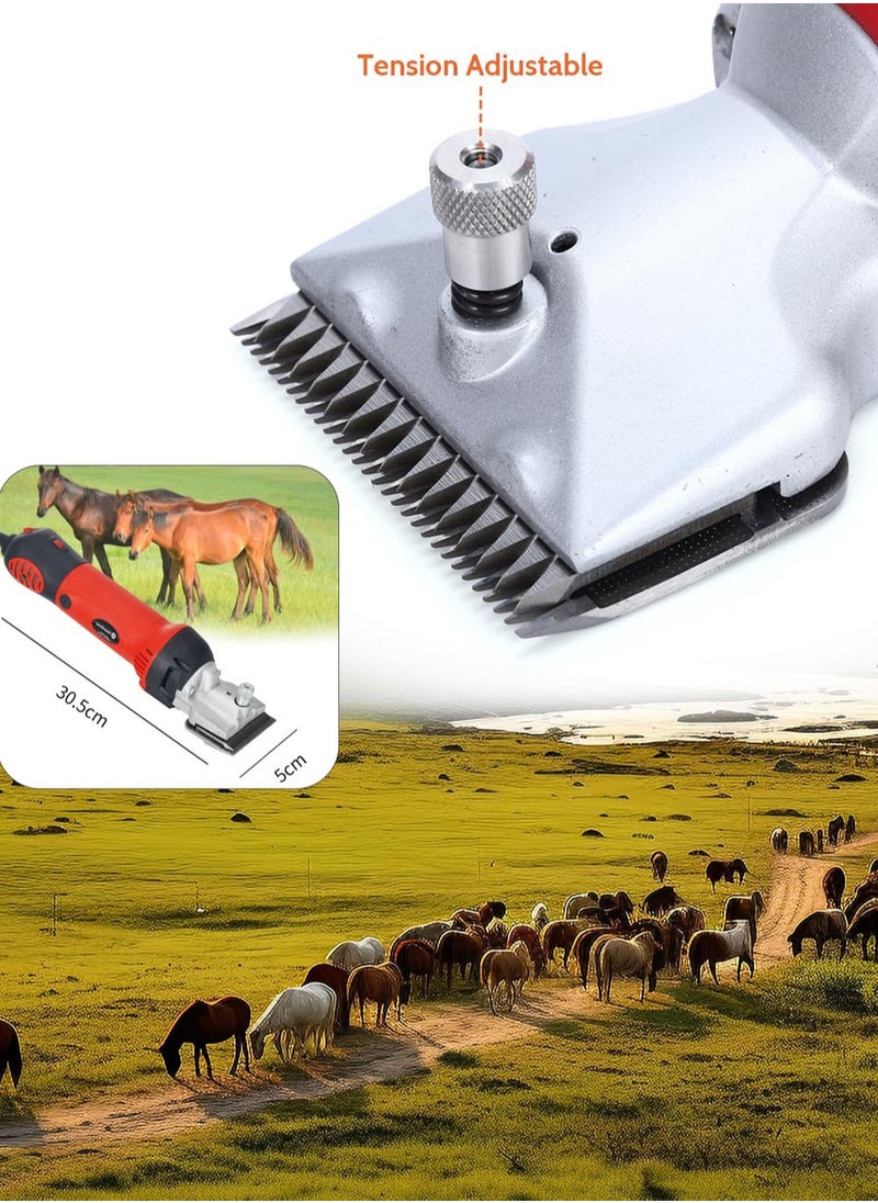 EzzySo - Electric Horse Clipper Scissors Heavy Animal Trimmer, Professional Trim Horses, Goats, Ponies, Donkeys, Cattle and Other Large Animals, 6 Speed Professional Horse Scissors with Accessories and Toolbox - Image 1