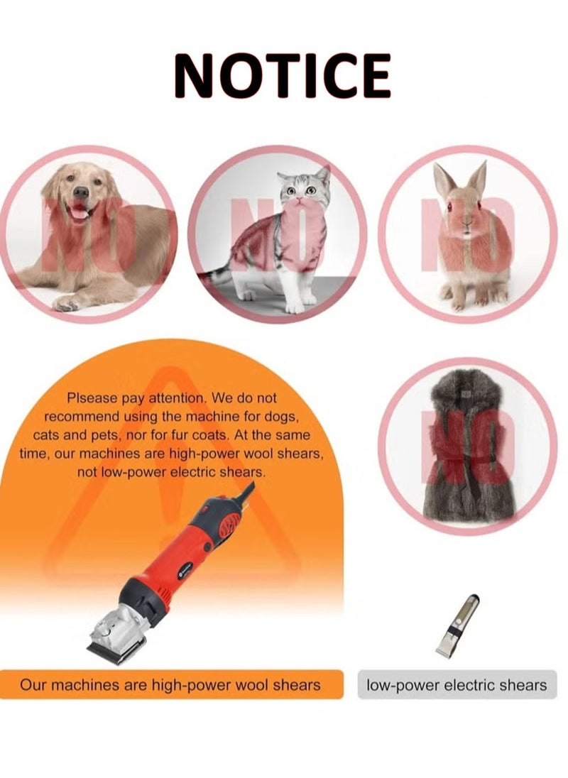EzzySo - Electric Horse Clipper Scissors Heavy Animal Trimmer, Professional Trim Horses, Goats, Ponies, Donkeys, Cattle and Other Large Animals, 6 Speed Professional Horse Scissors with Accessories and Toolbox - Image 1