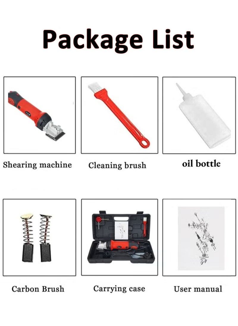 EzzySo - Electric Horse Clipper Scissors Heavy Animal Trimmer, Professional Trim Horses, Goats, Ponies, Donkeys, Cattle and Other Large Animals, 6 Speed Professional Horse Scissors with Accessories and Toolbox - Image 1