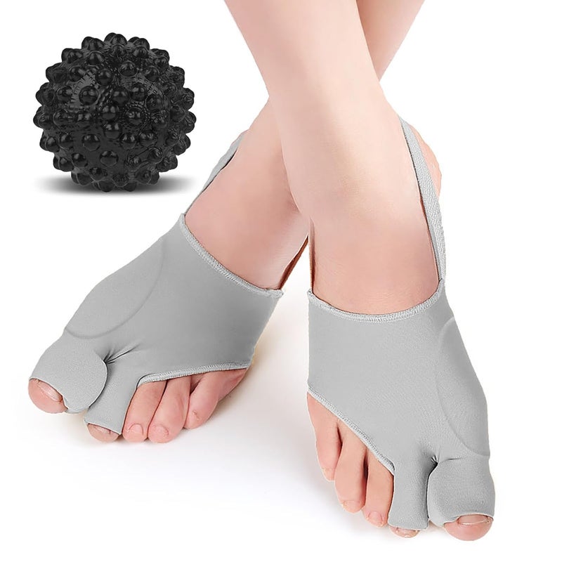 2 bunion aligners/splints/brackets, unisex, big toe aligners/separators, for relieving hallux valgus pain and correcting toe alignment, soft and breathable, available day and night, one size fits all - Image 1
