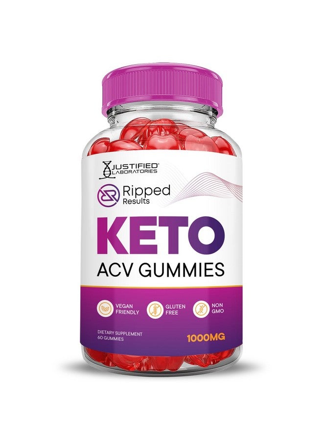 Justified Laboratories (2 Pack) Ripped Results Keto ACV Gummies Advanced Formula 1000MG Ripped Results Keto Gummies Apple Cider Vinegar Formulated with Pomegranate Beet Juice Powder B12 Vegan Non GMO 120 Gummys - Image 4