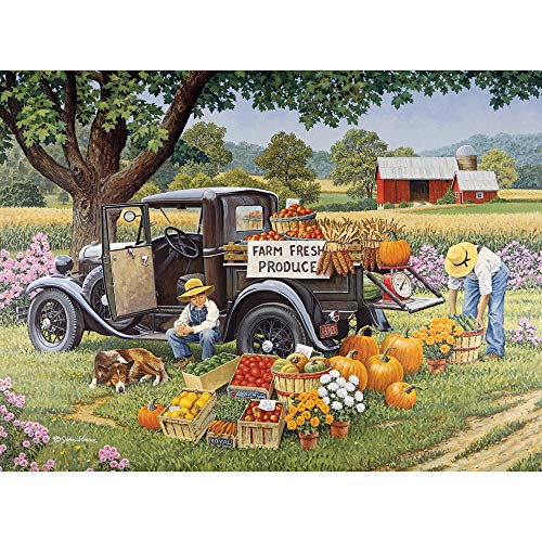 Bits and Pieces – Fall on The Farm Jigsaw Puzzle for Adults by John Sloane – Charming Country Autumn Scene, Artistic Puzzle with Unique Random Cut Pieces (1000 Piece Puzzle 20" x 27") - Image 2