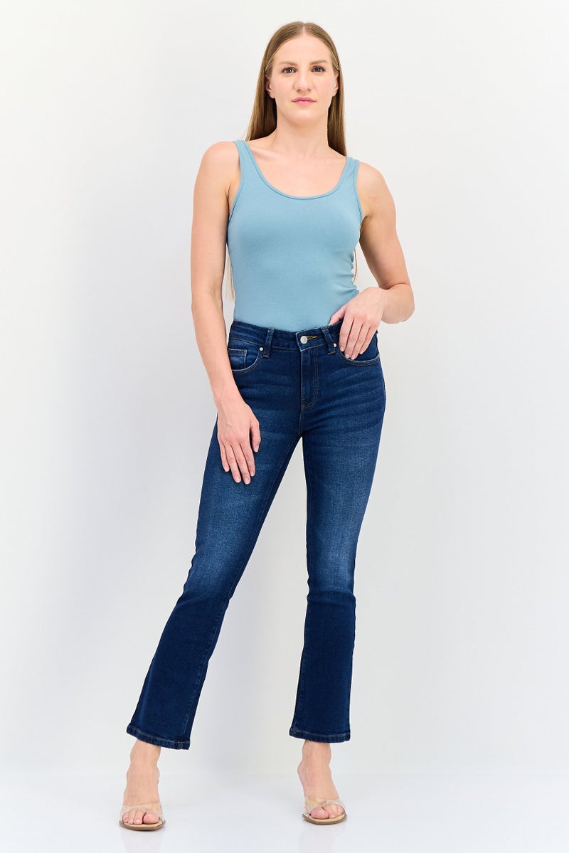 Only x JDY Women Regular Fit Washed Stretchable Denim Jeans, Blue - Image 2