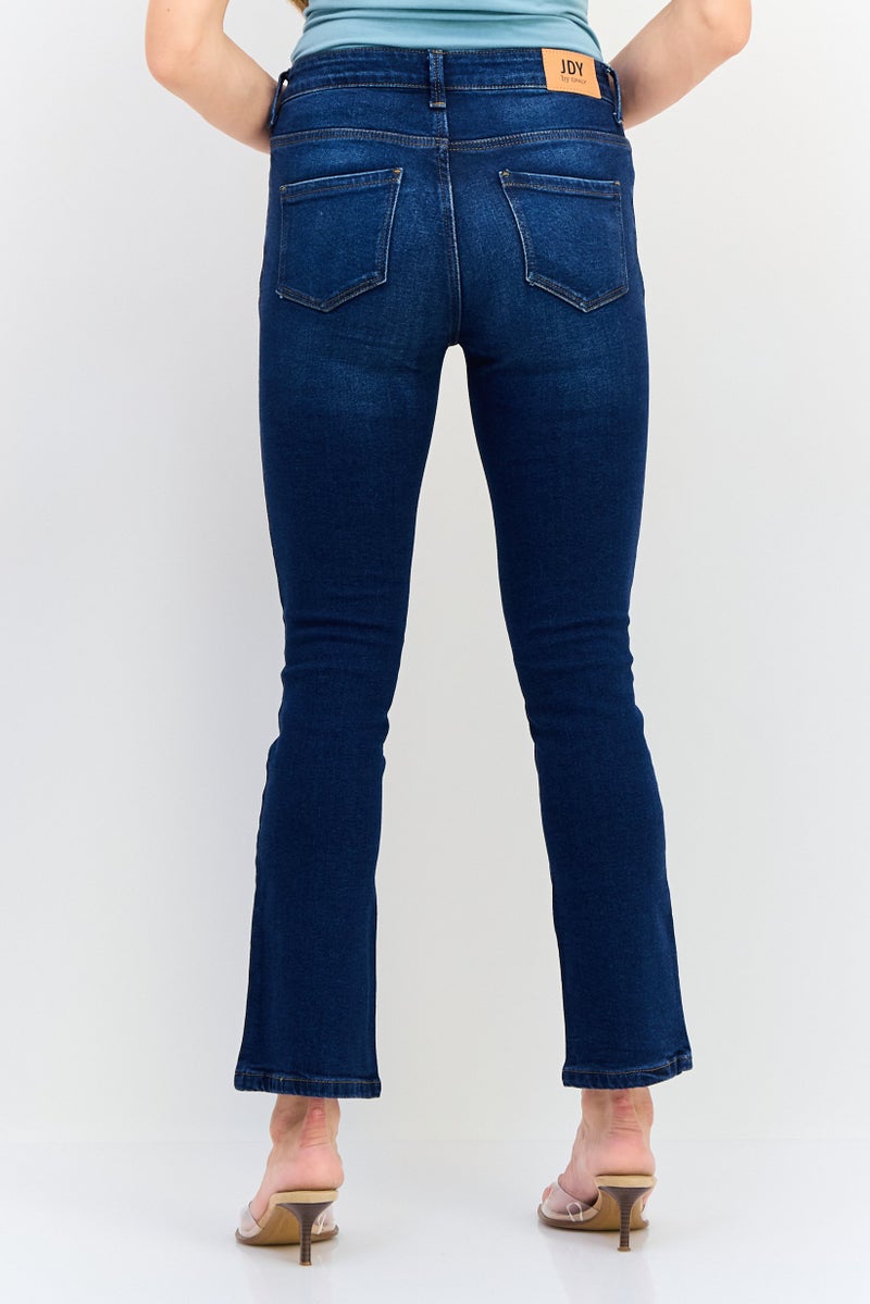 Only x JDY Women Regular Fit Washed Stretchable Denim Jeans, Blue - Image 4