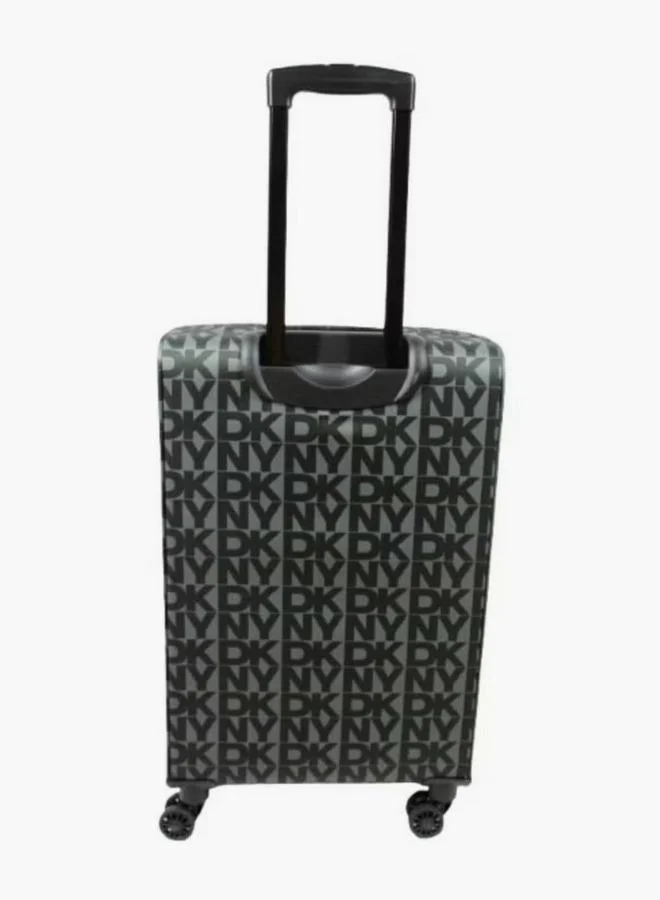 DKNY Monogram Print Softcase Luggage Trolley With Retractable Handle - 28 Inches Check-In Bag