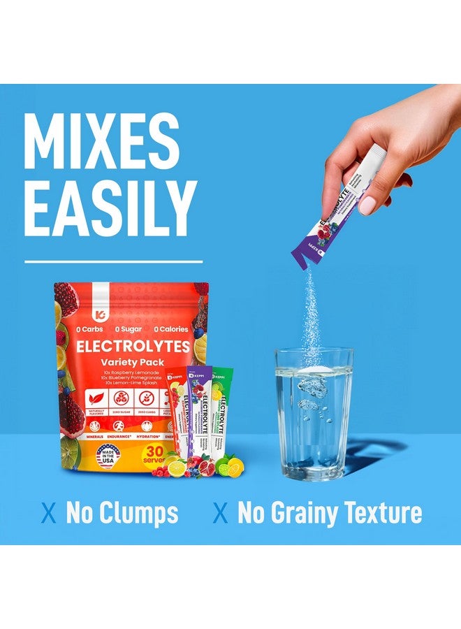 كيبي مسحوق إلكتروليتات كيتو من كيبي بدون سكر - صنع في الولايات المتحدة الأمريكية - ترطيب واستعادة متقدمة - نكهات ليمون التوت، رمان التوت الأزرق، والليمون الحامض - Image 4