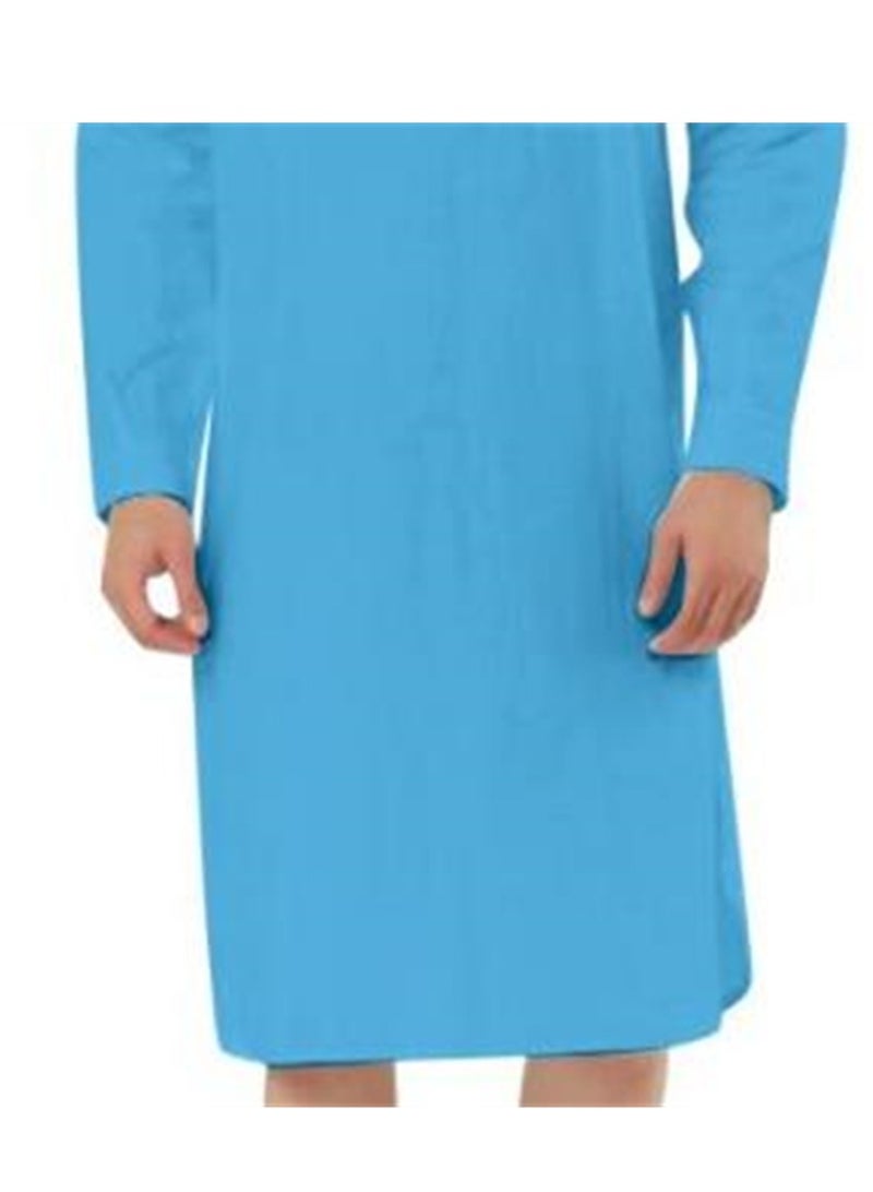 Stylish Simple Pocket Men's Shirt Muslim Abaya - Image 4