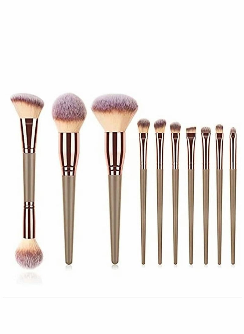 KASTWAVE Professional Makeup Brush Set Powder Foundation Eyebrow Eyeshadow Cosmetic Face Blush Make Up Tools Toiletry Kit Concealer Blending Cosmetics Tool for Women Girl 10 Pcs - Image 1