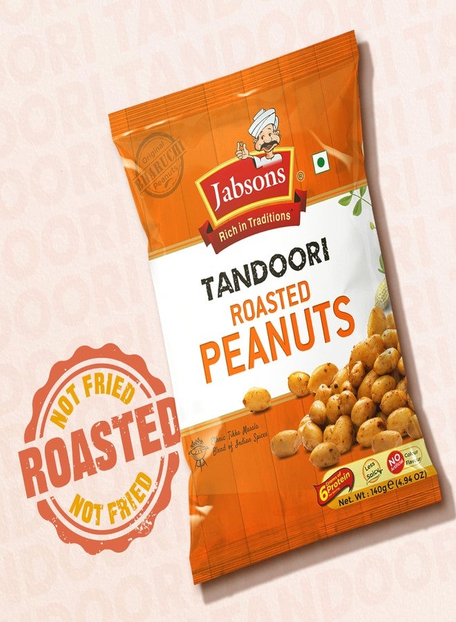 Jabsons Tandoori Roasted Peanuts | 140g| pack of 2 | Roasted|Tandoori | Non-Fried - Gluten free|Healthy Ready to Eat Snacks |Jumbo Bharuchi|Flavoured Peanuts| Moongphali Dana - Image 4
