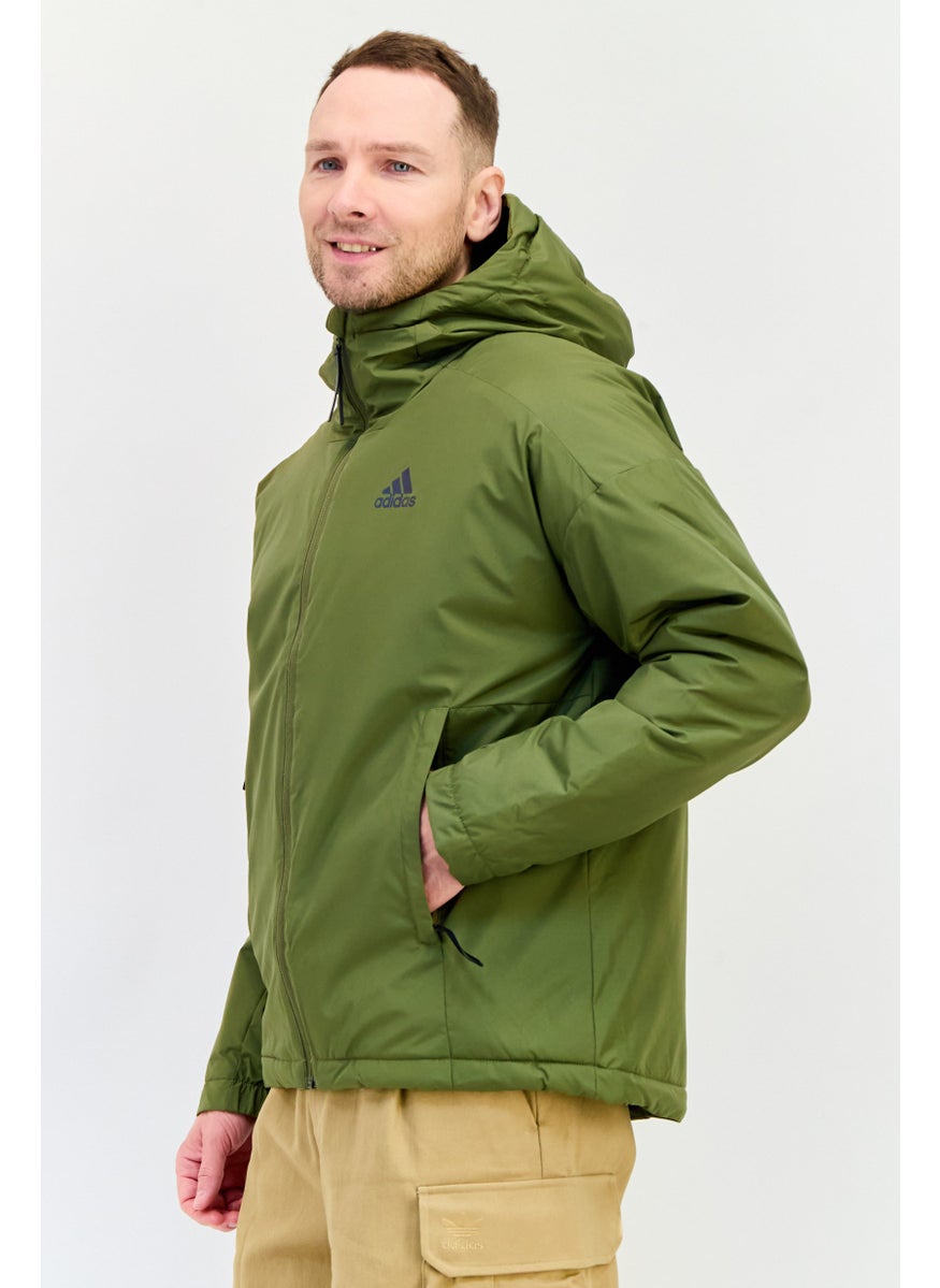 Adidas Men Sportswear Fit Long Sleeve Traveer Insulated Outdoor Jacket, Olive  - Image 2