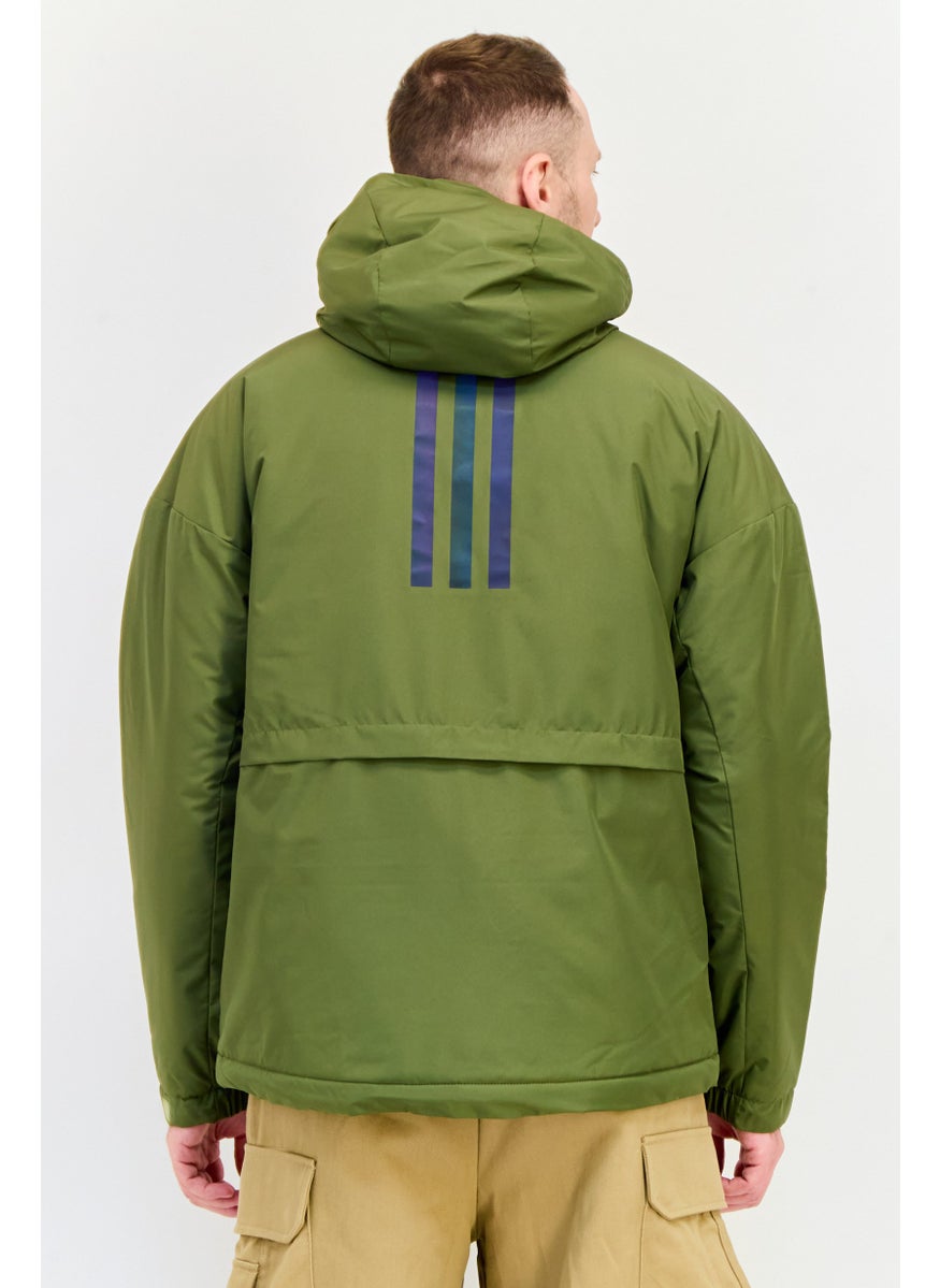 Adidas Men Sportswear Fit Long Sleeve Traveer Insulated Outdoor Jacket, Olive  - Image 3