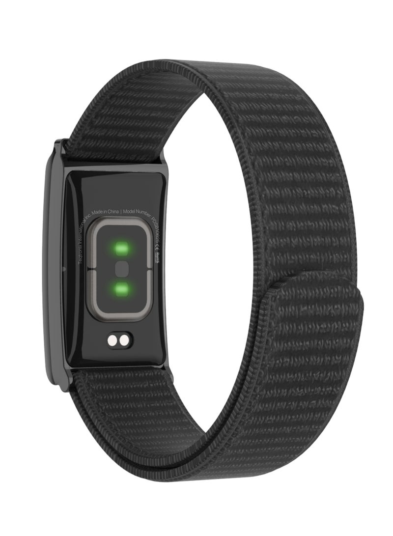 بورودو سوار Track Fit الذكي المقاوم للماء بمعيار IP68، وبطارية تدوم 30 يومًا، وميزة قياس معدل ضربات القلب ونسبة الأكسجين في الدم، و128 وضعًا رياضيًا، وميزة مراقبة الإجهاد والطقس - أسود - Image 1