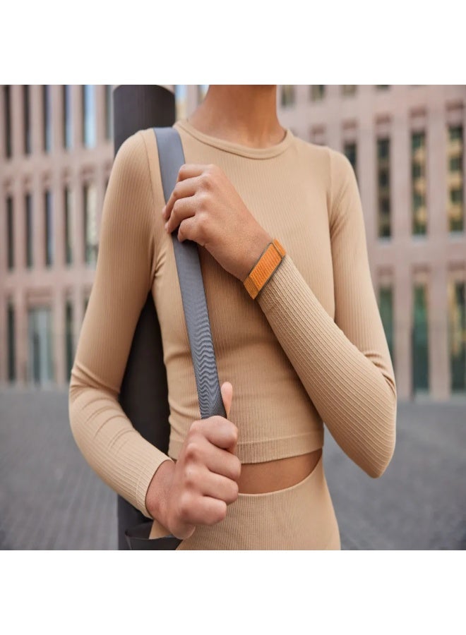 porodo TrackFit screenless fitness tracker with black and orange strap and black case - Image 5