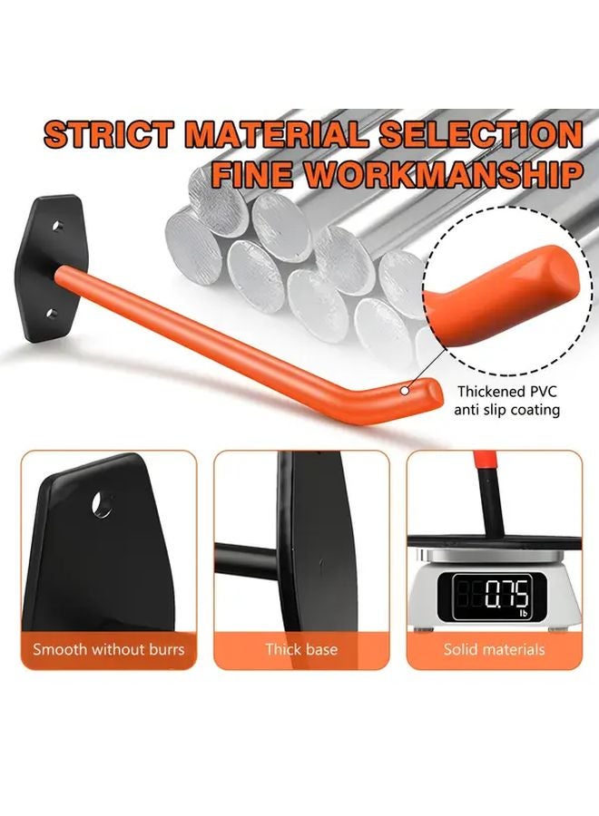 4pcs Heavy Duty Wall Mounted Garage Hooks Metal Tire Hangers 88lb Capacity for Bicycles Ladders Chairs Tools - Image 5