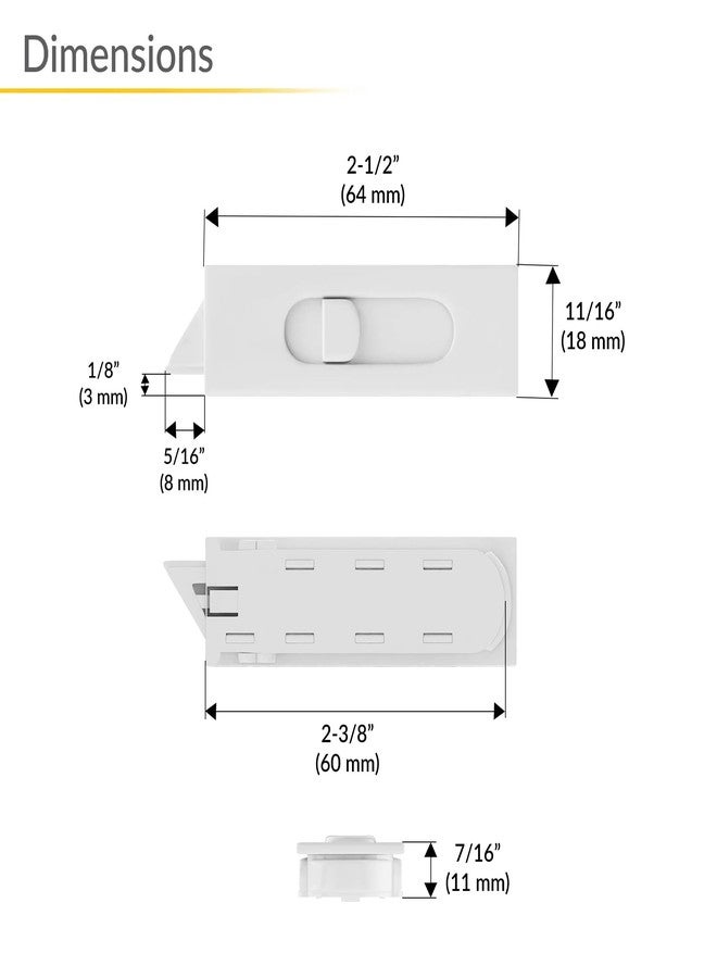 Brixwell 85-932lh-XCP2 White Top Sash Tilt Latch left Handed - pack of 2 - Image 2
