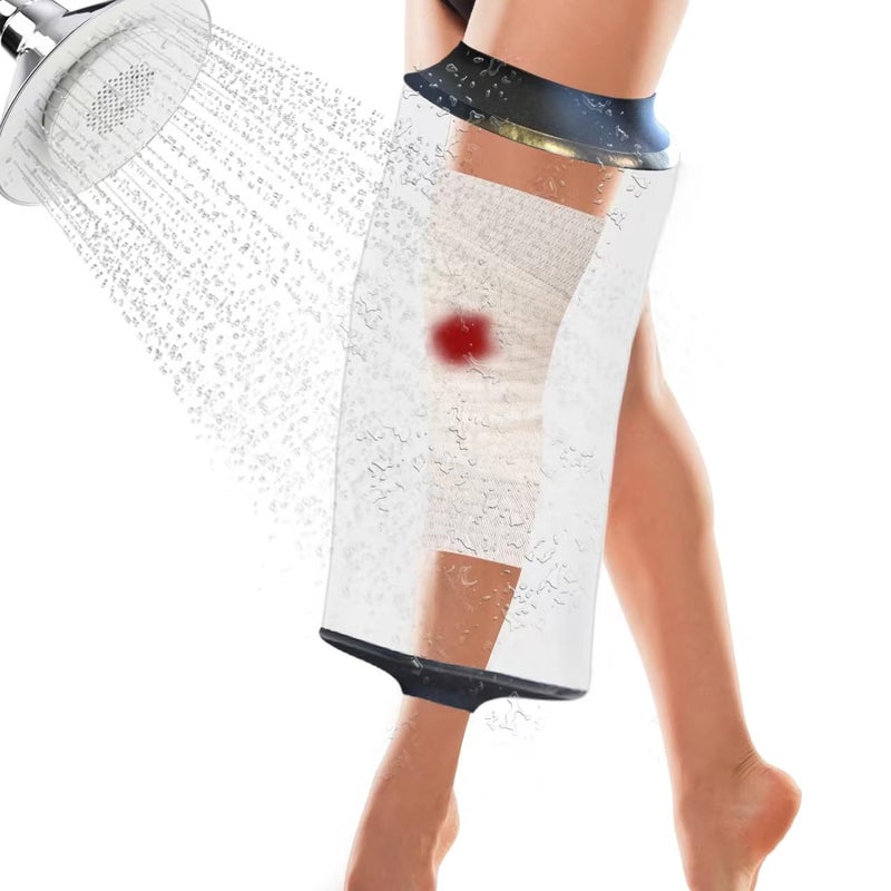 Knee Cast Cover for Shower Waterproof Shower Protector for ACL Surgery Wound Burns Watertight Protection