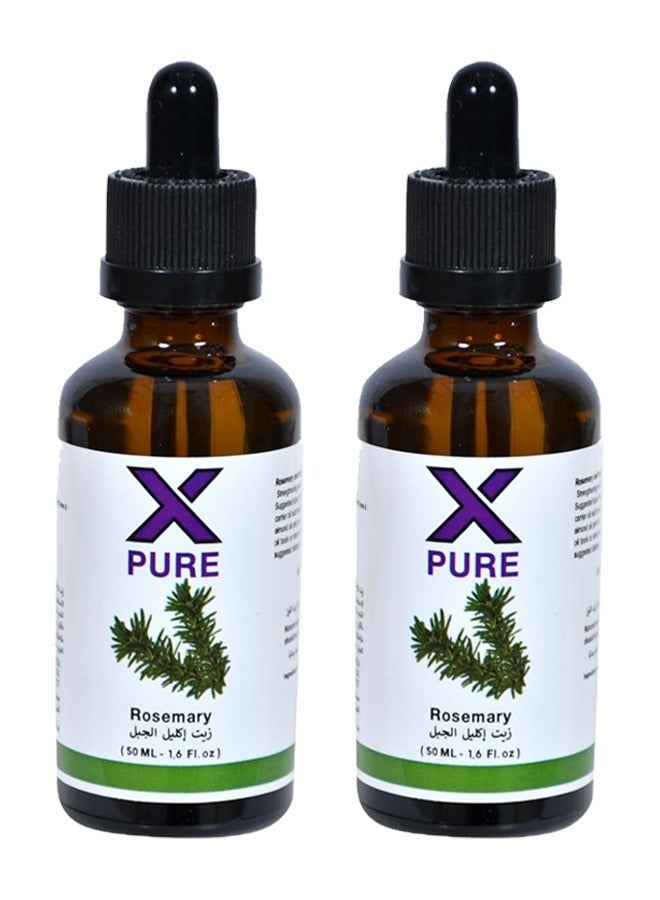 X PURE Two pieces of Rosemary Mint Scalp And Hair Strengthening Oil 50x2 ml - Image 1