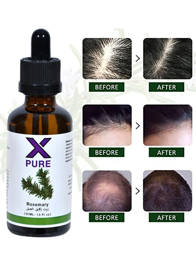 X PURE Two pieces of Rosemary Mint Scalp And Hair Strengthening Oil 50x2 ml - Image 2