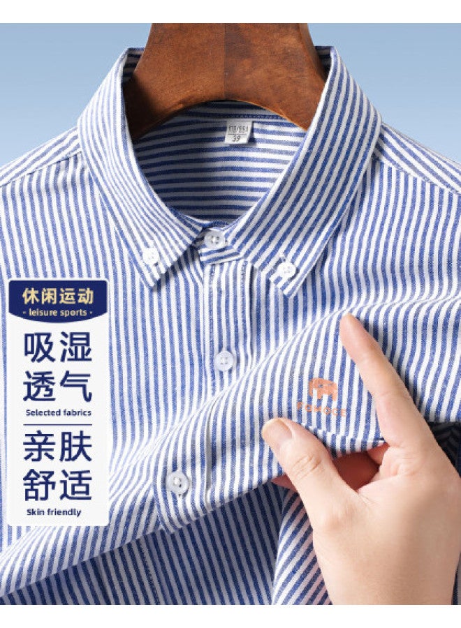 Fomoce 2024 Summer Easy-care Breathable Loose Fit Men's Short-sleeve Shirt - Image 1