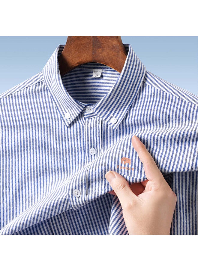 Fomoce 2024 Summer Easy-care Breathable Loose Fit Men's Short-sleeve Shirt - Image 3