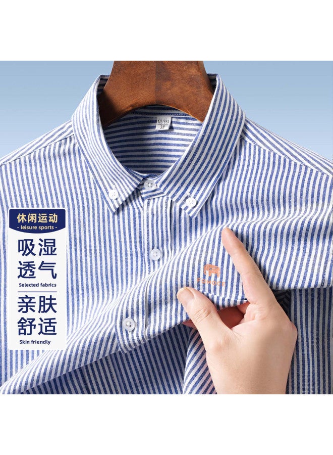 Fomoce 2024 Summer Easy-care Breathable Loose Fit Men's Short-sleeve Shirt - Image 2