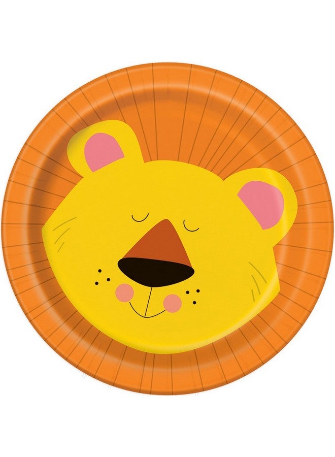 Unique Animal Jungle Round Dessert Plates 7 Multicolor - Image 1