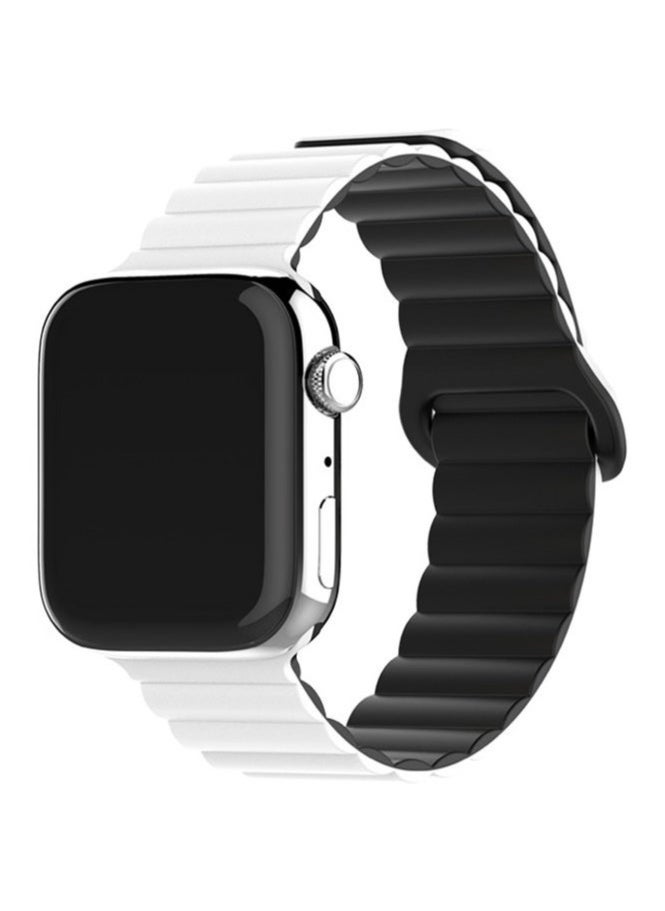Generic - Magnetic Silicone Band for Apple Watch Ultra Ultra2/ 9 8 7 6 5 4 3 2 1 SE,Soft Silicone Waterproof Strap Wristbands Compatible with iWatch Apple Watch Series Ultra 49mm 45mm 44mm 42mm Women Men - Image 1