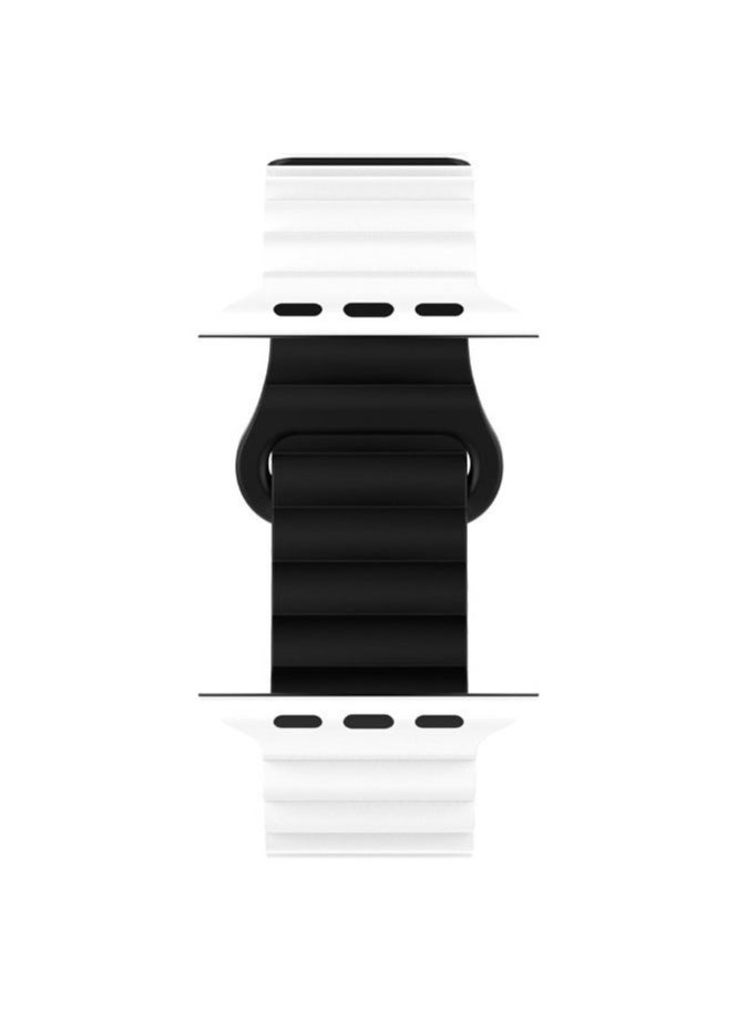 Generic - Magnetic Silicone Band for Apple Watch Ultra Ultra2/ 9 8 7 6 5 4 3 2 1 SE,Soft Silicone Waterproof Strap Wristbands Compatible with iWatch Apple Watch Series Ultra 49mm 45mm 44mm 42mm Women Men - Image 1