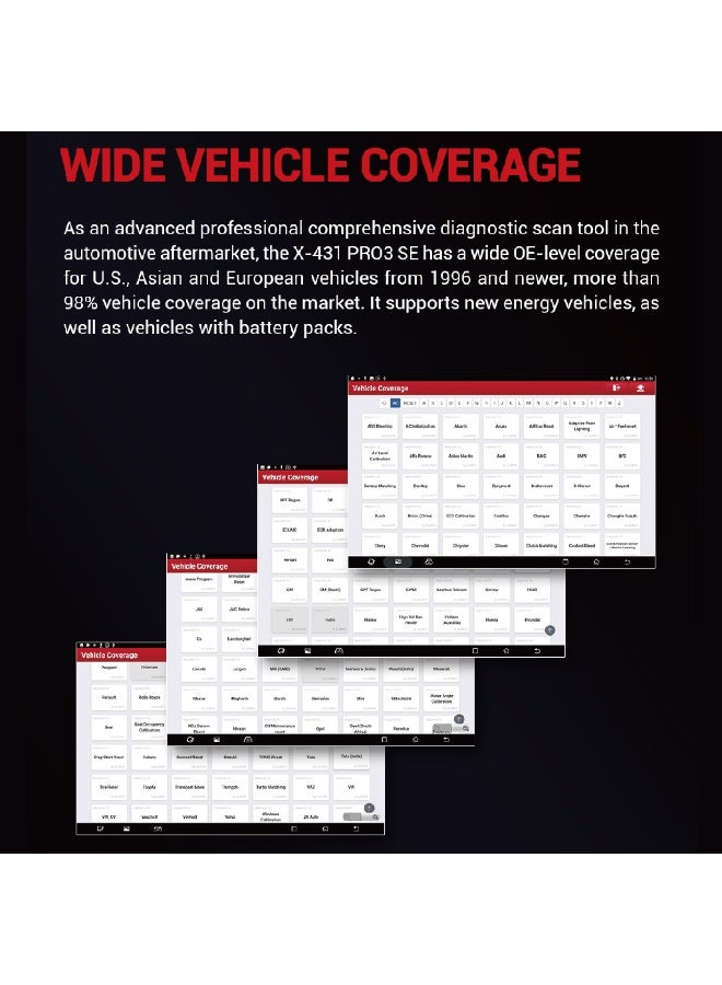 Launch ماسح ضوئي احترافي للتشخيص Launch X431 PRO3 SE مع 3 سنوات من تحديثات البرمجيات المجانية - Image 5