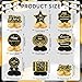 LUUFILx 9Pcs Happy Work Anniversary Decorations Black Gold Happy Workiversary Table Honeycomb Centerpieces Office Anniversary Party Table Topper Decor for Employee Worker Anniversary Appreciation Supplies - Image 4